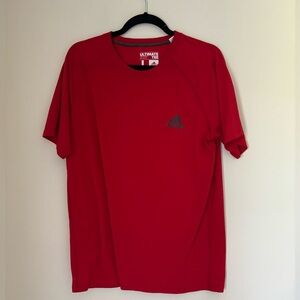 Adidas the Ultimate‎ T Climalite Red Climalite Athleisure Athletic Sz L Athletic